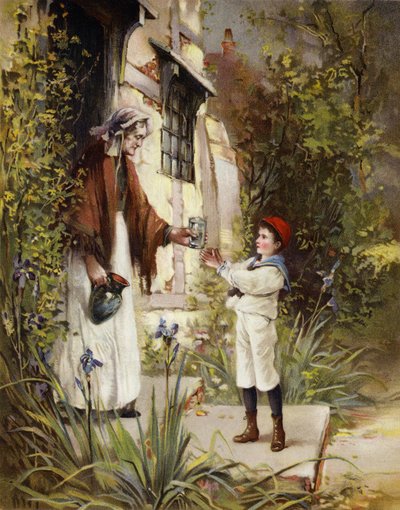 A Kindly Cottager by English School